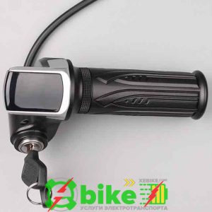 Курковая Ручка Газа Электровелосипеда с индикатором уровня заряда (LCD)